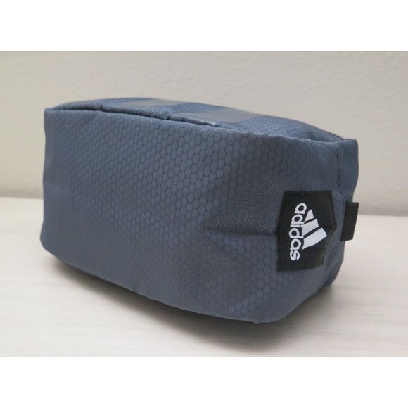 adidas LP6255 Men's Onix Gray Striped Zippered Toiletry Kit - Picture 10 of 10